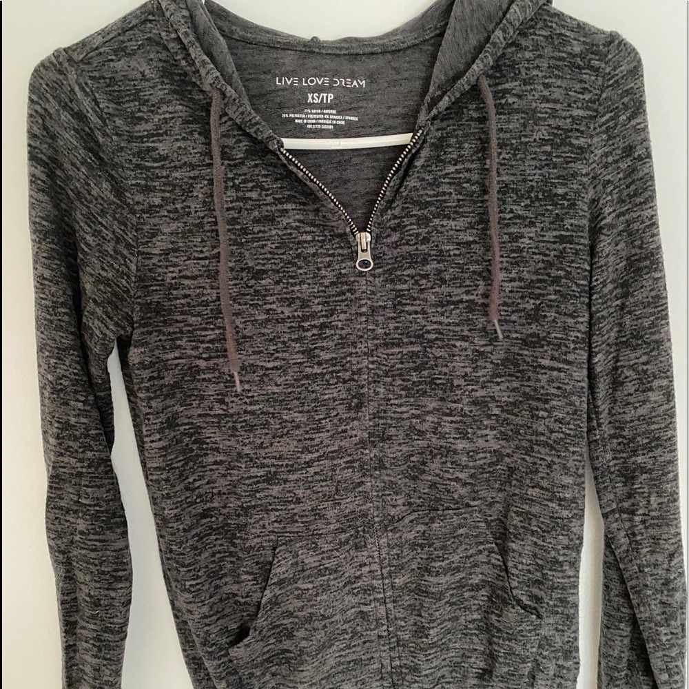 Aeropostale grey zip up sweatshirt
